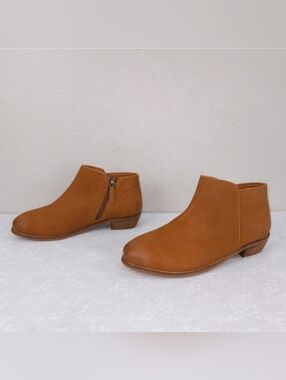 SOFTWALK Rocklin Ankle Boots US 12WW Brown Nubuck Booties